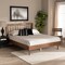 Baxton Studio Sora Mid-Century Modern Ash Walnut Finished Wood King Size Platform Bed 180-11111-9816-Zoro - alternate 3